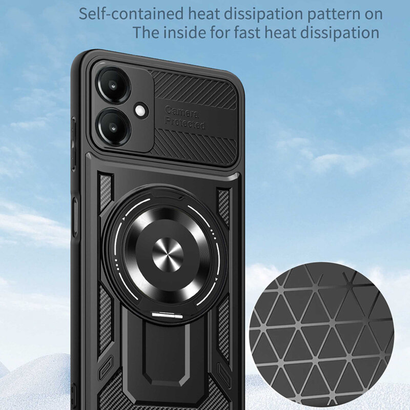 Husa Samsung Galaxy A07 4G Techsuit RuggedCam, negru