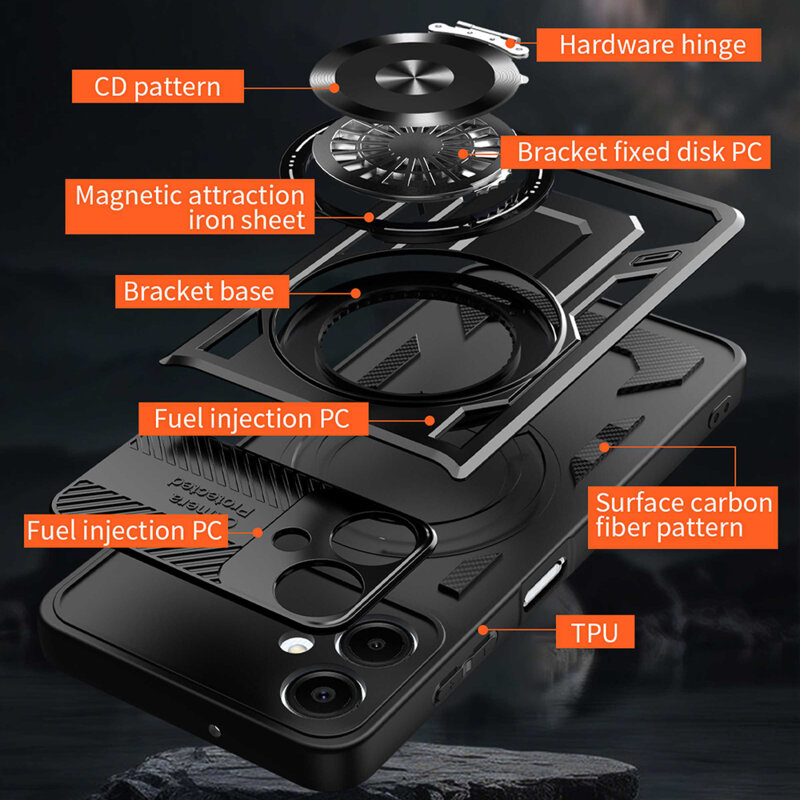 Husa Samsung Galaxy A07 4G Techsuit RuggedCam, negru