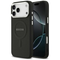 Husa originala Guess iPhone 17 Pro Max Hardcase Classic Logo MagSafe, negru, GUHMP17XPSAREGSK