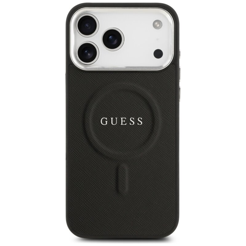 Husa originala Guess iPhone 17 Pro Max Hardcase Classic Logo MagSafe, negru, GUHMP17XPSAREGSK