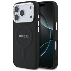 Husa originala Guess iPhone 17 Pro Hardcase Classic Logo MagSafe, negru, GUHMP17LPSAREGSK