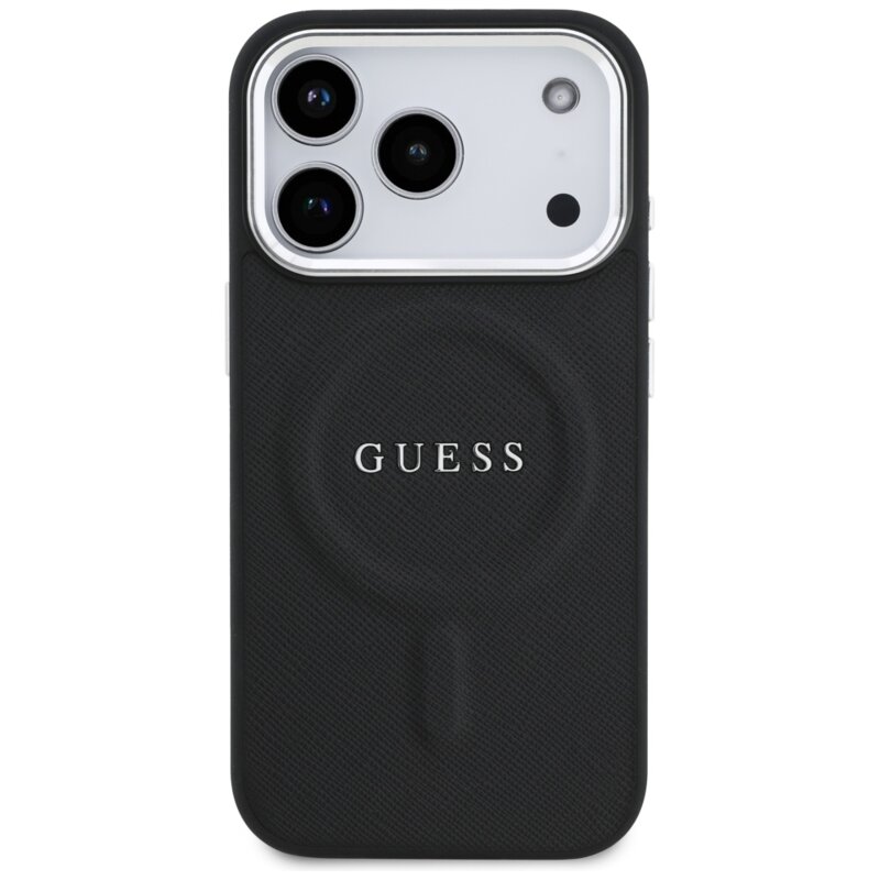 Husa originala Guess iPhone 17 Pro Hardcase Classic Logo MagSafe, negru, GUHMP17LPSAREGSK