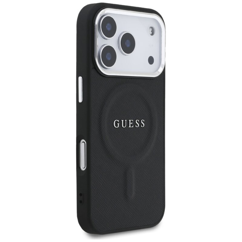Husa originala Guess iPhone 17 Pro Hardcase Classic Logo MagSafe, negru, GUHMP17LPSAREGSK
