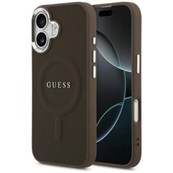 Husa originala Guess iPhone 17 Hardcase Classic Logo MagSafe, maro, GUHMP17SPSAREGSW