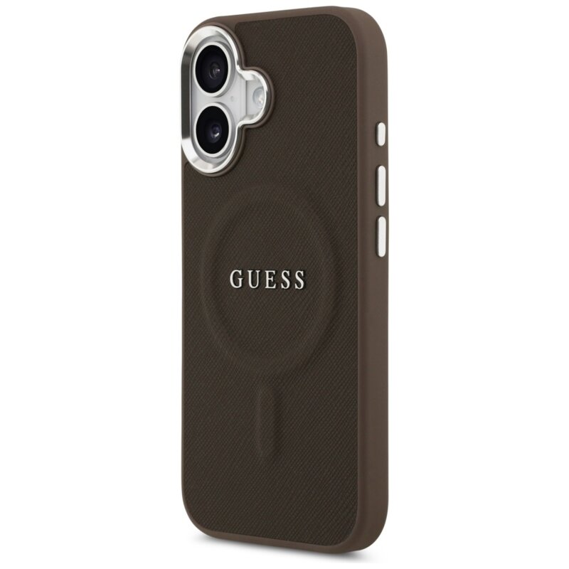 Husa originala Guess iPhone 17 Hardcase Classic Logo MagSafe, maro, GUHMP17SPSAREGSW