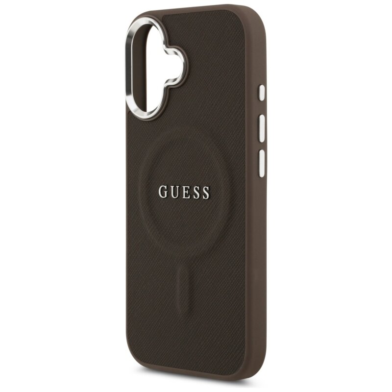 Husa originala Guess iPhone 17 Hardcase Classic Logo MagSafe, maro, GUHMP17SPSAREGSW