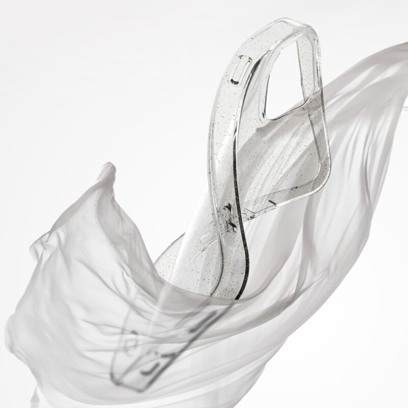 Husa sclipici Motorola Moto E15 Techsuit SparkleSkin, transparenta