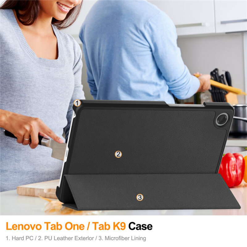 Husa Lenovo Tab One 8.7 Techsuit FoldPro, negru