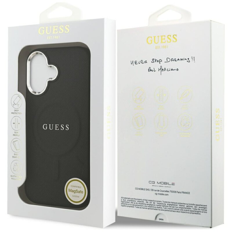 Husa originala Guess iPhone 17 Hardcase Classic Logo MagSafe, negru, GUHMP17SPSAREGSK