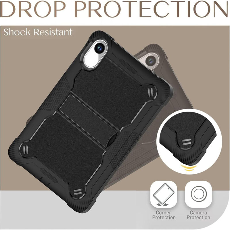 [Pachet 360°] Husa + folie sticla Xiaomi Redmi Pad 2 Techsuit Rugged TabShell, negru