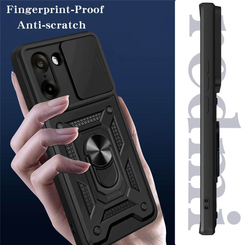 Husa OnePlus Nord CE5 protectie camera Techsuit CamShield Series, negru