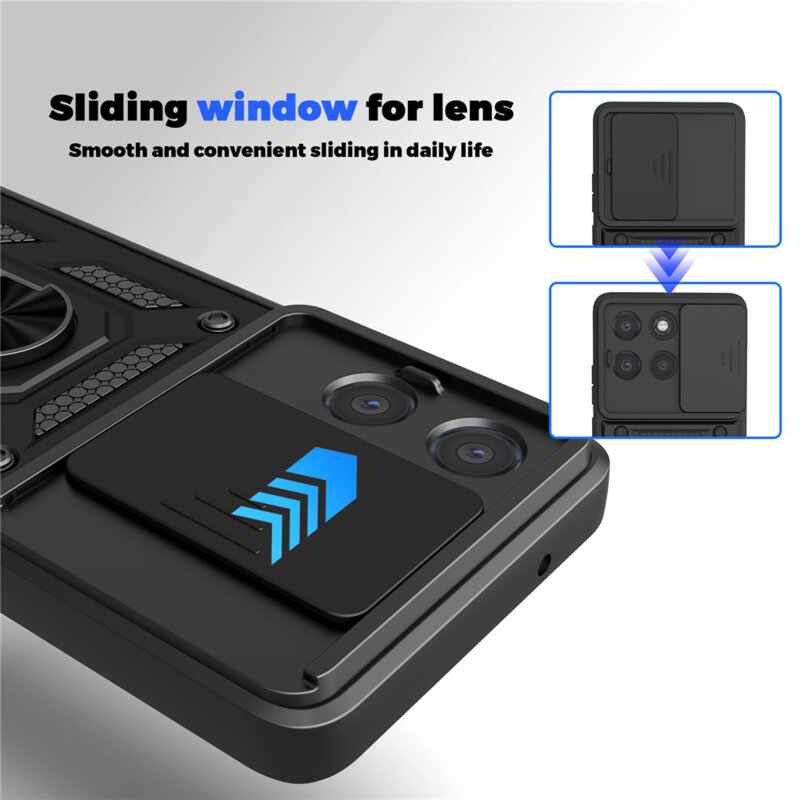 Husa Motorola Moto G86 Power protectie camera Techsuit CamShield Series, negru