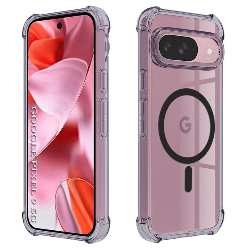 Husa Google Pixel 9 Techsuit Shockproof Clear Silicone MagSafe, fumuriu