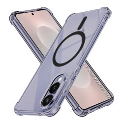 Husa Samsung Galaxy S25 Edge Techsuit Shockproof Clear Silicone MagSafe, fumuriu