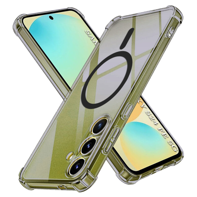 Husa Samsung Galaxy S24 FE Techsuit Shockproof Clear Silicone MagSafe, fumuriu