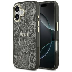Husa originala Guess iPhone 17 Python Pattern MagSafe, negru, GUHMP17SHIMPYGK