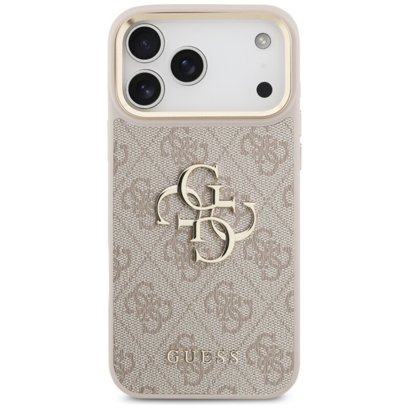 Husa originala Guess iPhone 17 Pro Max Big 4G Classic Logo with Big Strap Metal Buttons, roz, GUHCP17XP4G4BCSP