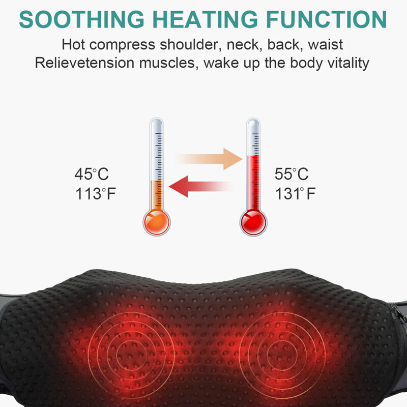 Aparat de masaj portabil pentru gat Nekteck, A01-NM03-BKUS
