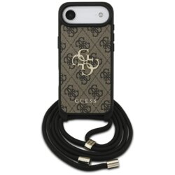 Husa Guess Crossbody Cord 4G Big Logo iPhone 17 Air, maro, GUHCP17MP4GMGCRW