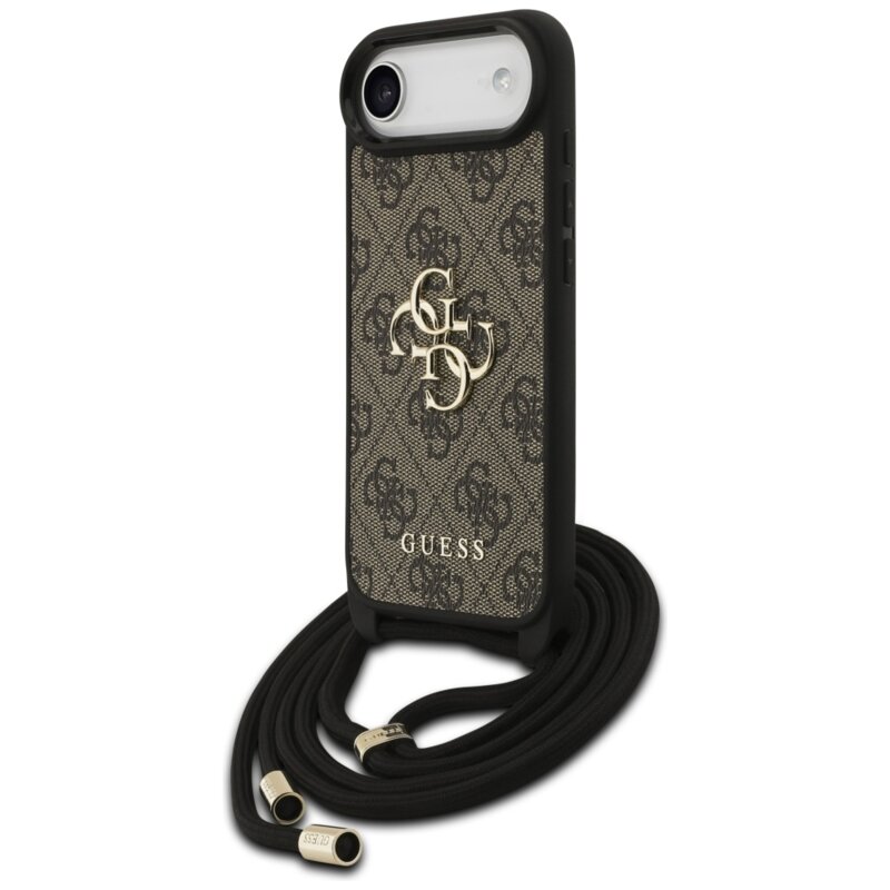 Husa Guess Crossbody Cord 4G Big Logo iPhone 17 Air, maro, GUHCP17MP4GMGCRW