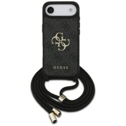 Husa Guess Crossbody Cord 4G Big Logo iPhone 17 Air, negru, GUHCP17MP4GMGCRK