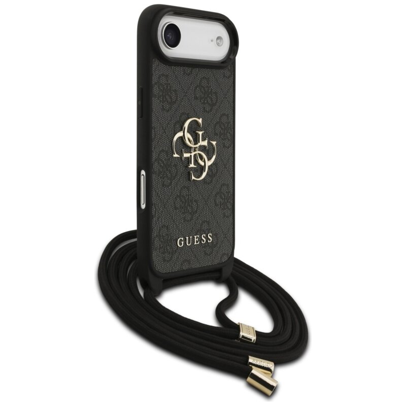 Husa Guess Crossbody Cord 4G Big Logo iPhone 17 Air, negru, GUHCP17MP4GMGCRK