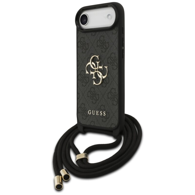 Husa Guess Crossbody Cord 4G Big Logo iPhone 17 Air, negru, GUHCP17MP4GMGCRK
