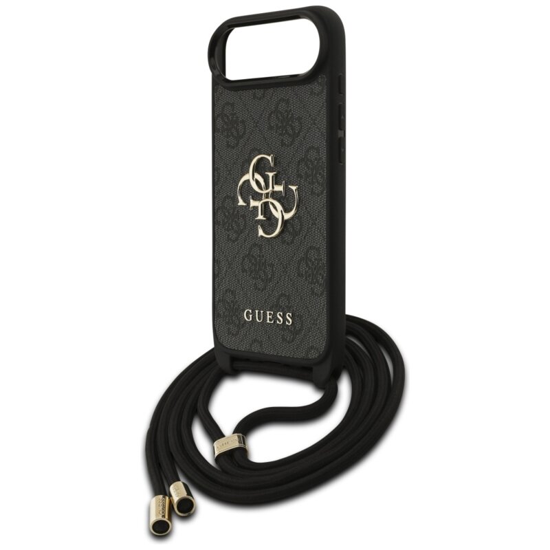 Husa Guess Crossbody Cord 4G Big Logo iPhone 17 Air, negru, GUHCP17MP4GMGCRK