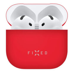 Husa AirPods 4 Fixed Silky, rosu, FIXSIL-1473-RD