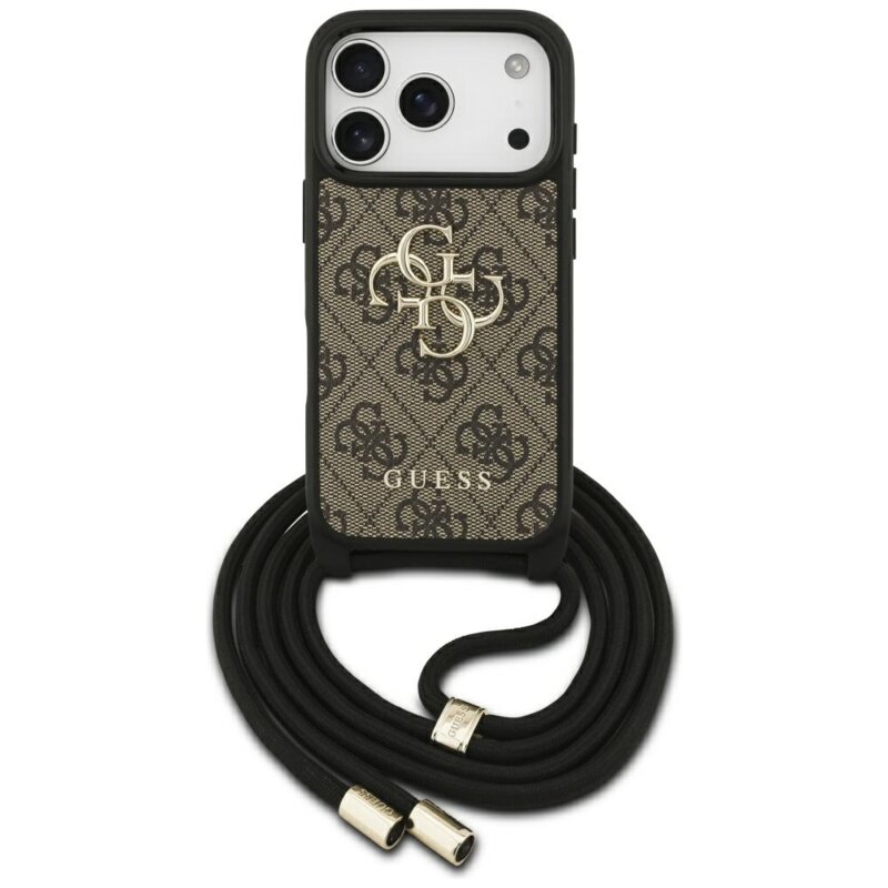 Husa Guess Crossbody Cord 4G Big Logo iPhone 17 Pro, maro, GUHCP17LP4GMGCRW