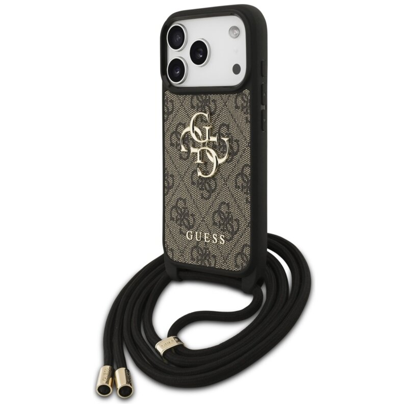 Husa Guess Crossbody Cord 4G Big Logo iPhone 17 Pro, maro, GUHCP17LP4GMGCRW
