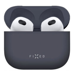 Husa AirPods 4 Fixed Silky, albastru, FIXSIL-1473-BL