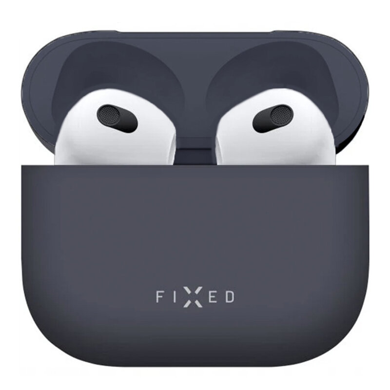 Husa AirPods 4 Fixed Silky, albastru, FIXSIL-1473-BL