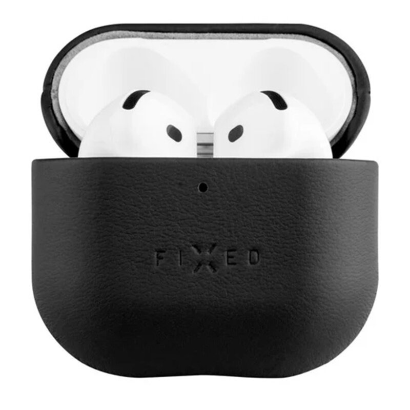 Husa AirPods 4 Fixed PodsLeather, negru, FIXLP-1473-BK