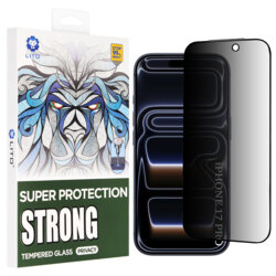 Folie sticla iPhone 17 Pro Lito D+ Max Strong Privacy, negru