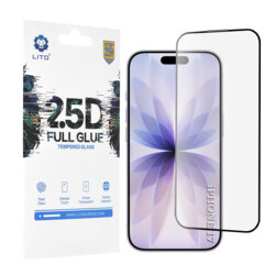 Folie sticla iPhone 17 Lito 2.5D Full Glue, negru