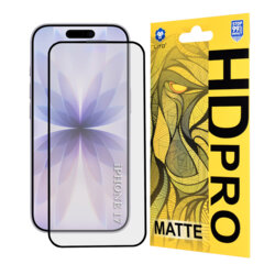 Folie sticla iPhone 17 Lito HD Pro Matte, negru