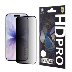 Folie sticla iPhone 17 Lito HD Pro Privacy, negru