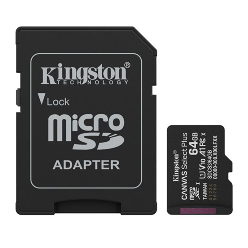 Card memorie 64GB Kingston Canvas Select Plus, adaptor, SDCS3/64GB