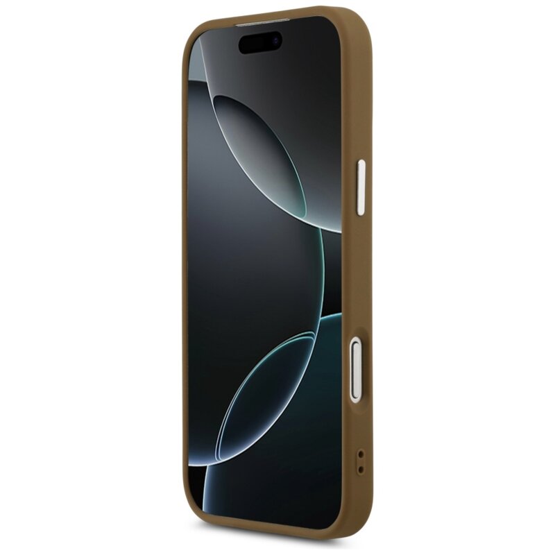 Husa originala Guess iPhone 17 Pro Max Hardcase Triangle Logo MagSafe, maro, GUHMP17XPSDTSCMW