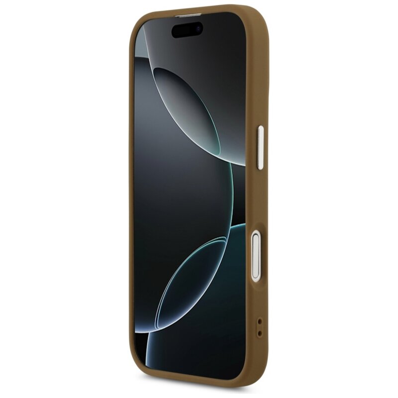 Husa originala Guess iPhone 17 Hardcase Triangle Logo MagSafe, maro, GUHMP17SPSDTSCMW