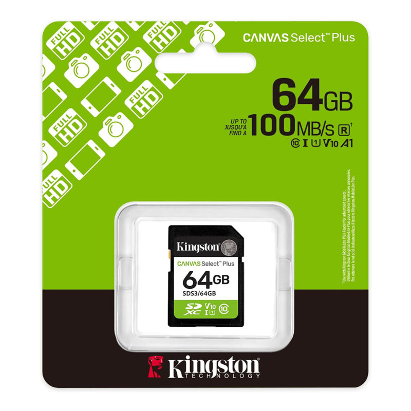 Card memorie 64GB Kingston Canvas Select Plus, SDS3/64GB