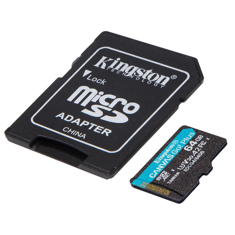 Card memorie 64GB Kingston Canvas Go Plus, adaptor, SDCG4/64GB