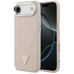 Husa originala Guess iPhone 17 Air Hardcase Triangle Logo MagSafe, roz, GUHMP17MPSDTSCMP