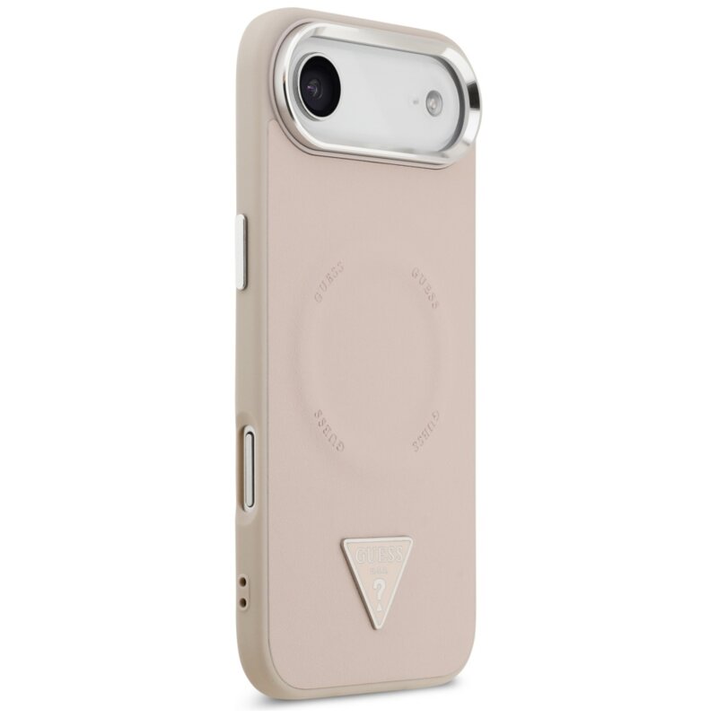 Husa originala Guess iPhone 17 Air Hardcase Triangle Logo MagSafe, roz, GUHMP17MPSDTSCMP