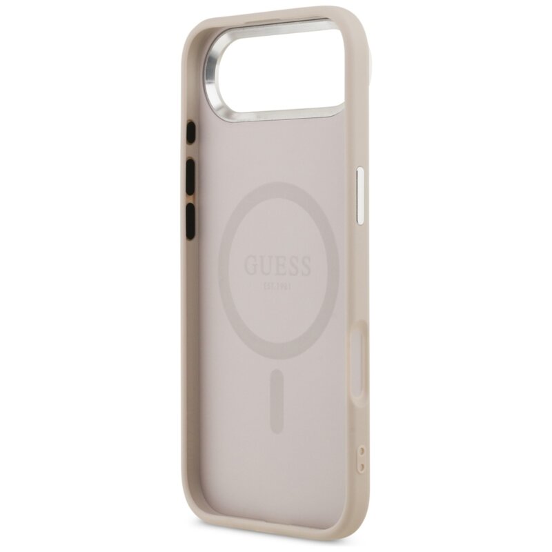 Husa originala Guess iPhone 17 Air Hardcase Triangle Logo MagSafe, roz, GUHMP17MPSDTSCMP