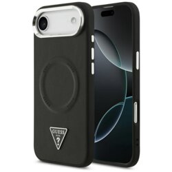 Husa originala Guess iPhone 17 Air Hardcase Triangle Logo MagSafe, negru, GUHMP17MPSDTSCMK