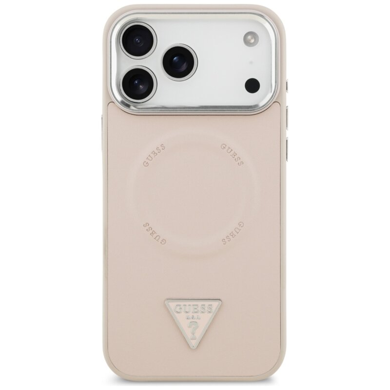 Husa originala Guess iPhone 17 Pro Max Hardcase Triangle Logo MagSafe, roz, GUHMP17XPSDTSCMP