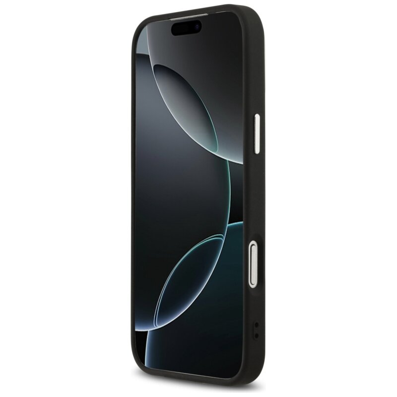 Husa originala Guess iPhone 17 Pro Max Hardcase Triangle Logo MagSafe, negru, GUHMP17XPSDTSCMK