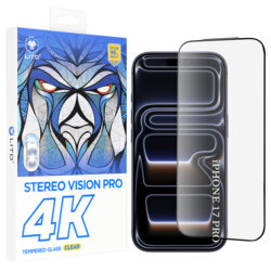 Folie sticla iPhone 17 Pro Lito D+ Max 4K, negru